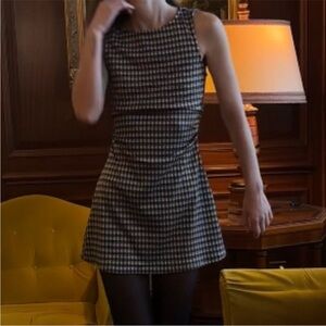 Cindy Dress Lisa Says Gah Cocoa Plaid - MEDIUM